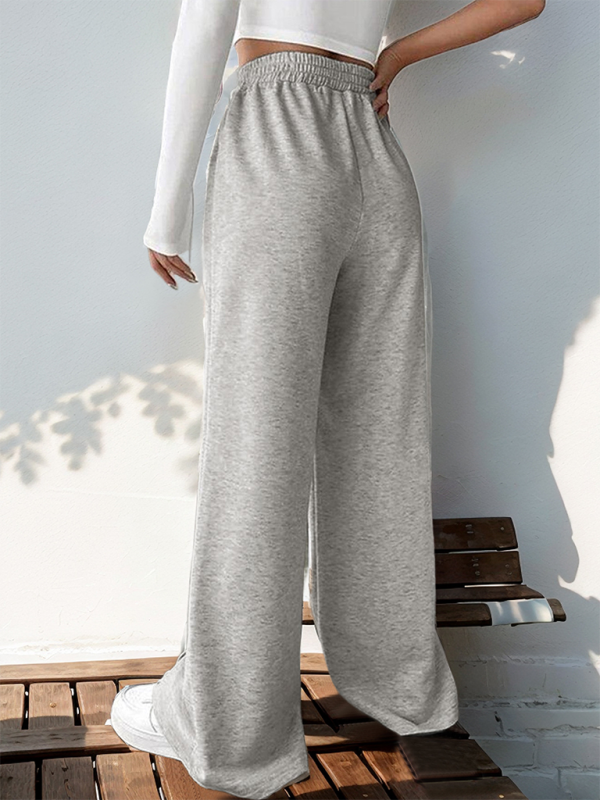 Saylor New women's Casual Elastic High Waist Stitching Wide Leg Pants