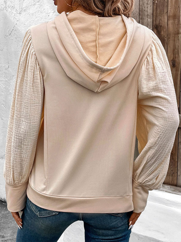 Yaretzi New Women's Puff Sleeve Hooded Sweatshirt