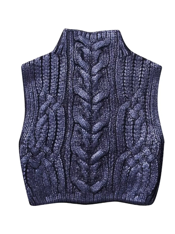 Cassidy Eight-strand Metallic Knitted Vest