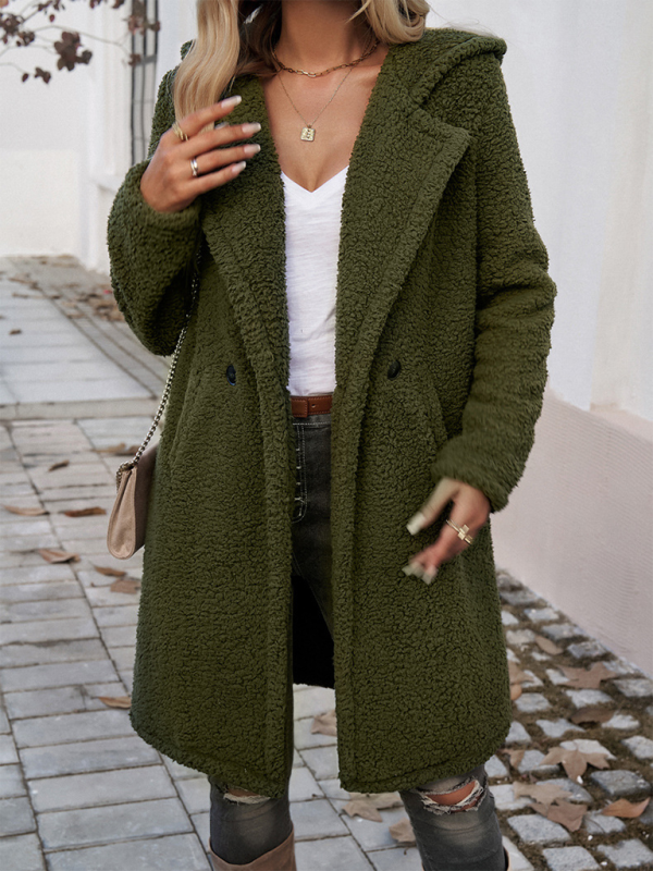 Dani Casual Loose Hooded Plush Coat for Women
