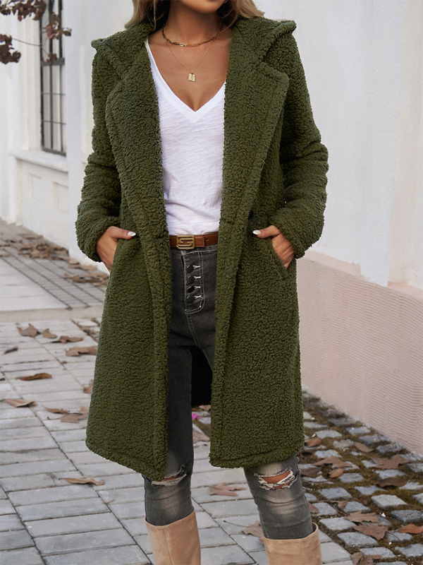 Dani Casual Loose Hooded Plush Coat for Women