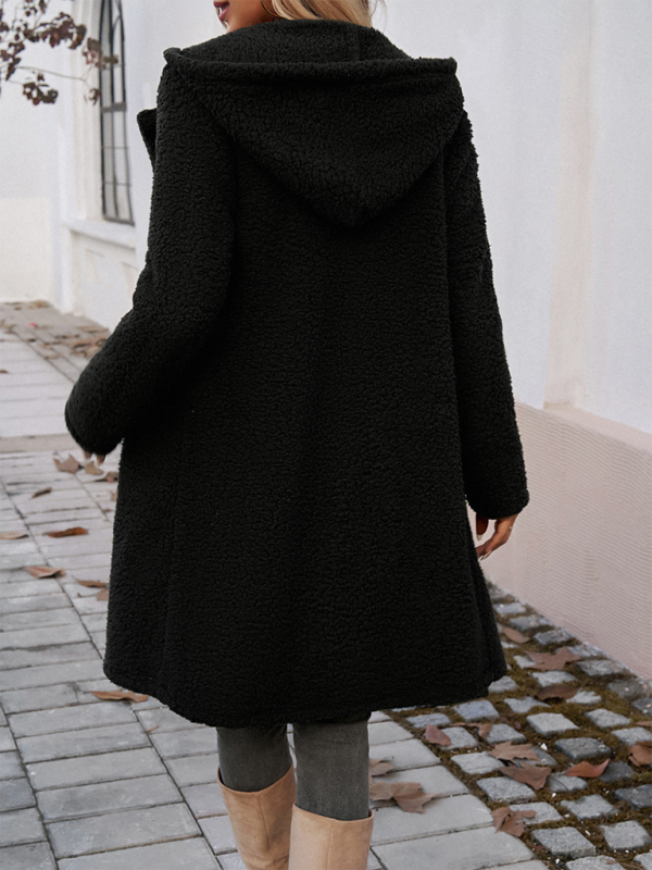 Dani Casual Loose Hooded Plush Coat for Women