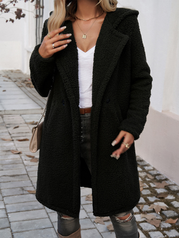 Dani Casual Loose Hooded Plush Coat for Women