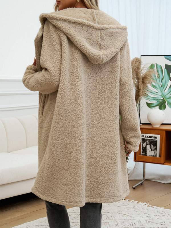 Dani Casual Loose Hooded Plush Coat for Women