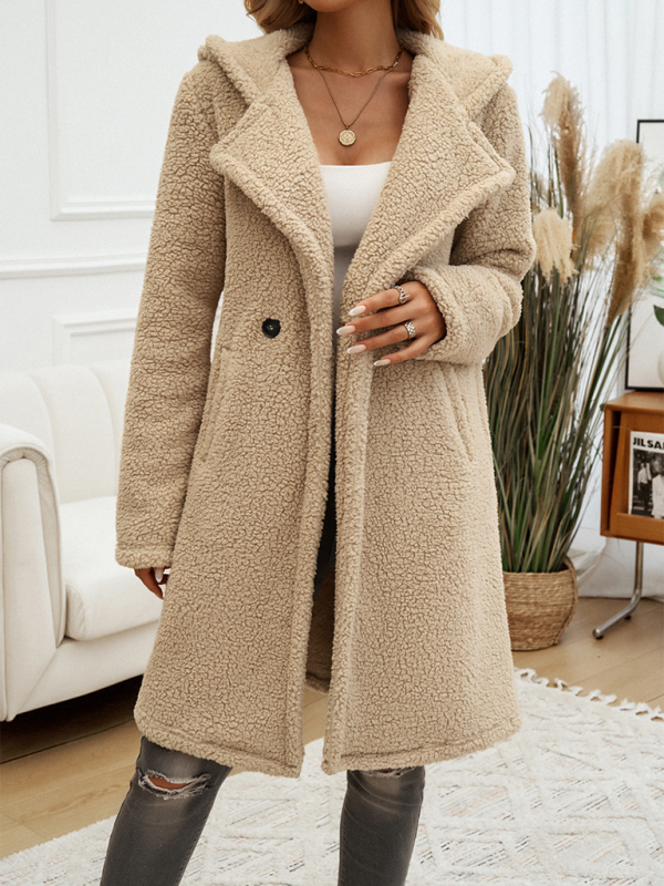 Dani Casual Loose Hooded Plush Coat for Women