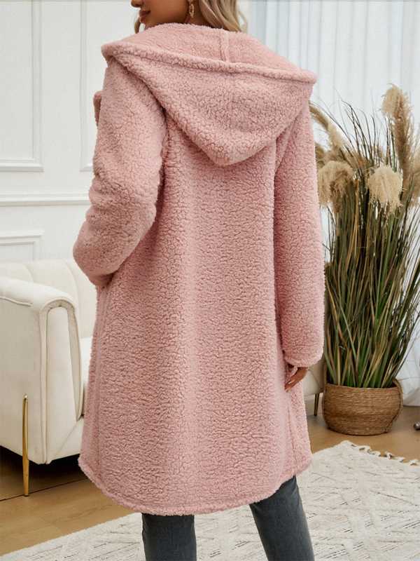 Dani Casual Loose Hooded Plush Coat for Women