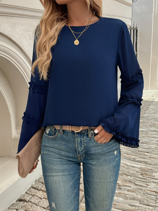 Cleona Women's Loose Flared Long-Sleeved Top