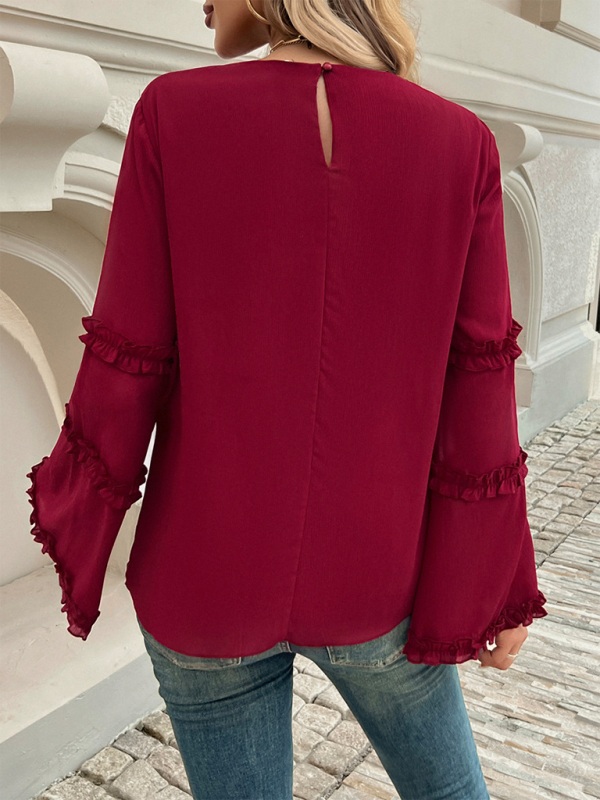 Cleona Women's Loose Flared Long-Sleeved Top