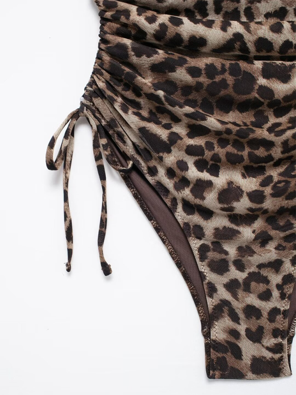 Veda New Animal Print Tulle Swimsuit