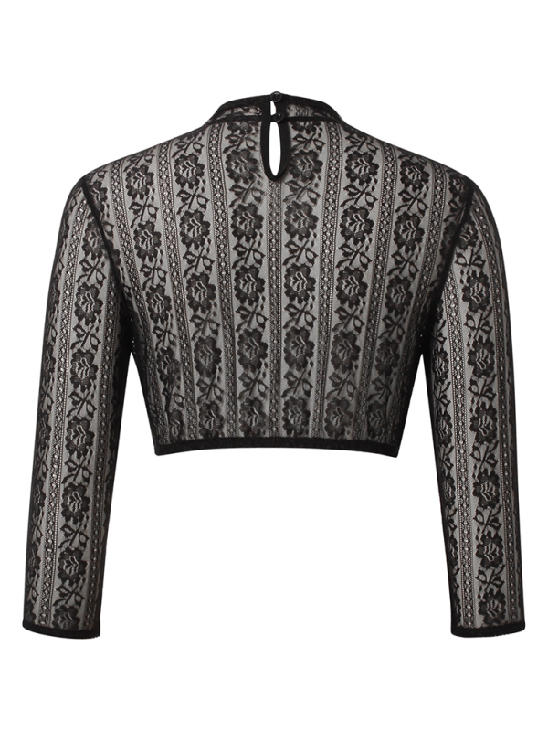 Cyrene Ladies Elegant Classic Halloween Beer Festival Regular Lace Bottoming Shirt