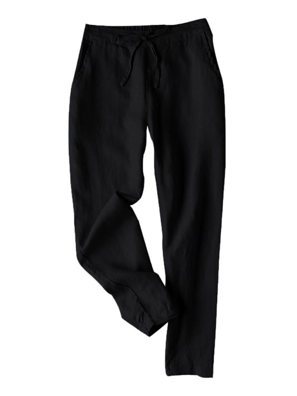 Luna New Casual High Waist Button Straight Leg Pants