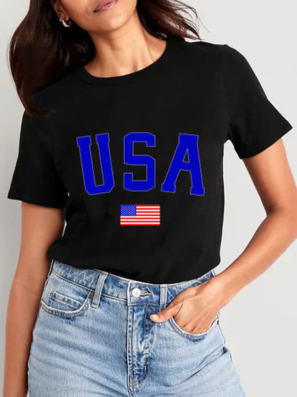 Katherine Women's USA Graphic Slim Fit T-shirt