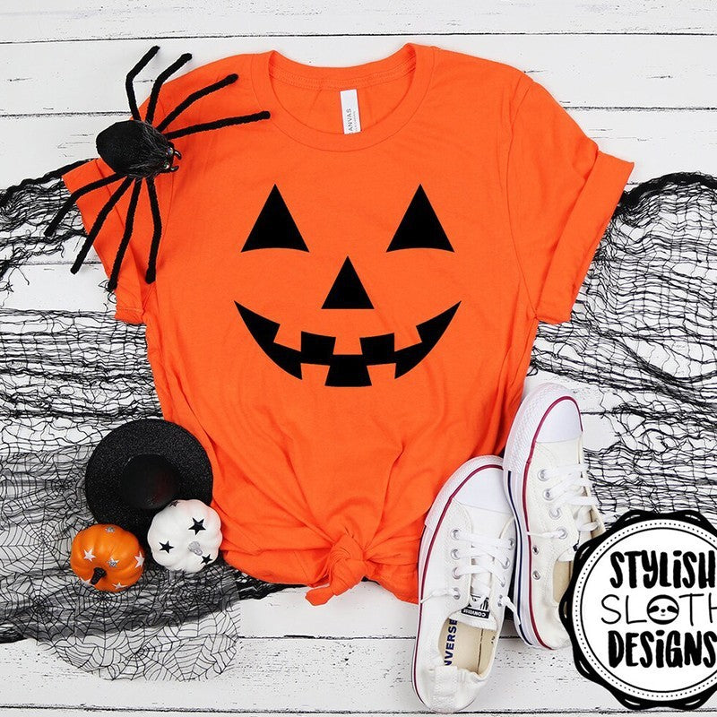 Jedidah Women Halloween Pumpkin Print Knit Top