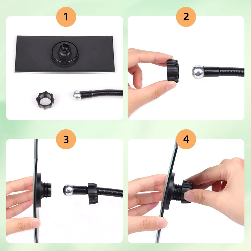 Flexible Clip-On Mirror for Salon Grafting Eyelash Extension Makeup Mirror Clip on Computer Desk Office Personal Privacy Safety