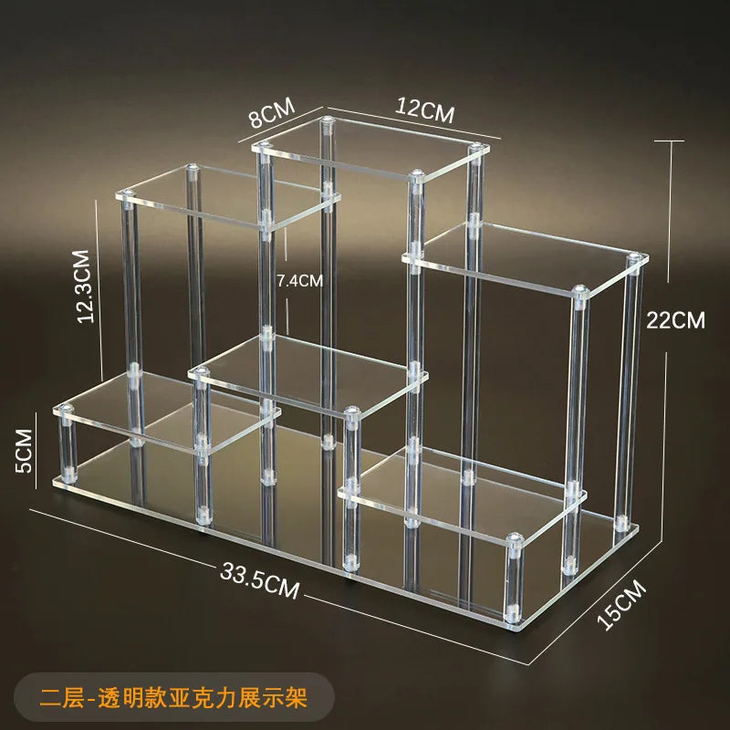 Acrylic Transparent Display Rack Multi Layer Teapot Handmade Toy Car Model Perfume Shelf Dessert Ladder Display Storage Holders