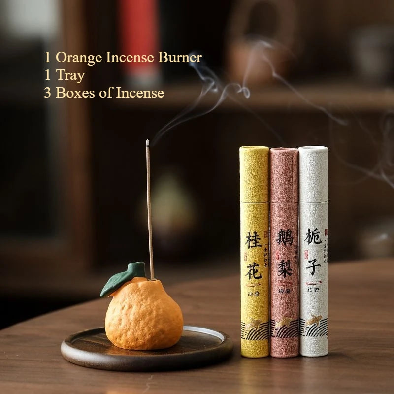 Creative Orange Thread Incense Burner Home Indoor Incense Insertion Incense Holder Incense Insertion Incense Burner