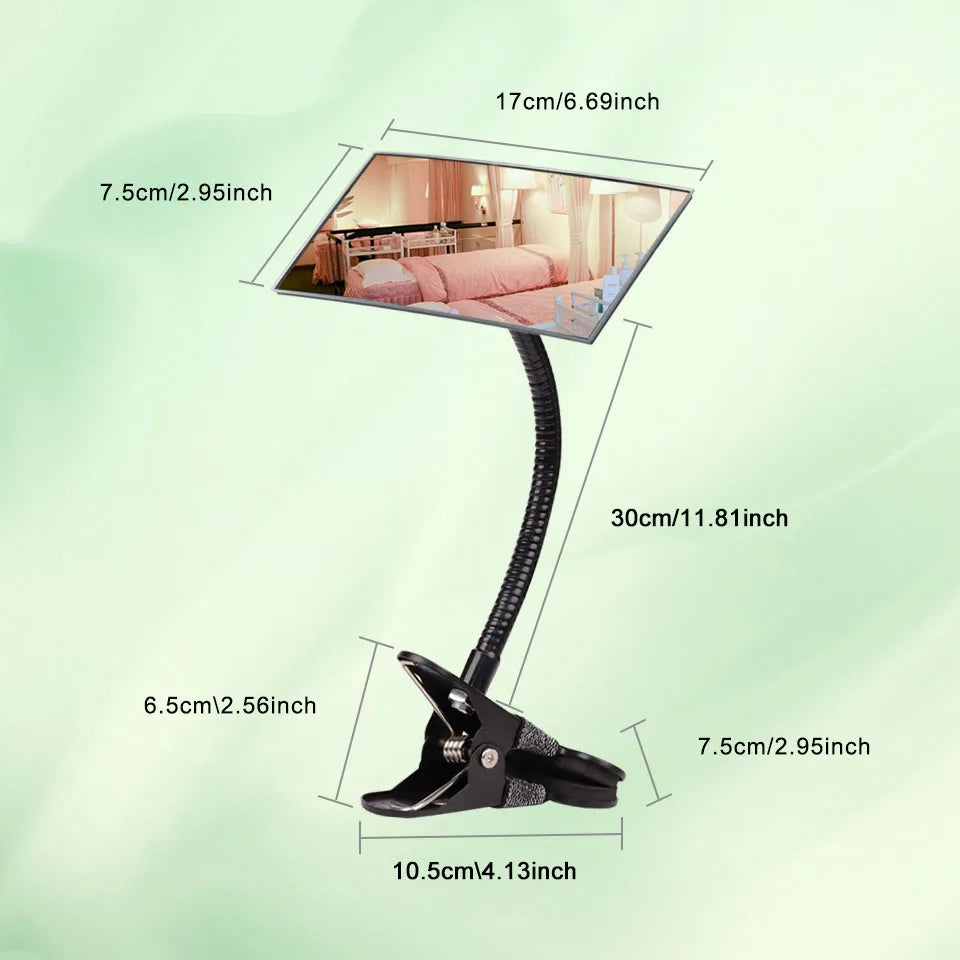 Flexible Clip-On Mirror for Salon Grafting Eyelash Extension Makeup Mirror Clip on Computer Desk Office Personal Privacy Safety
