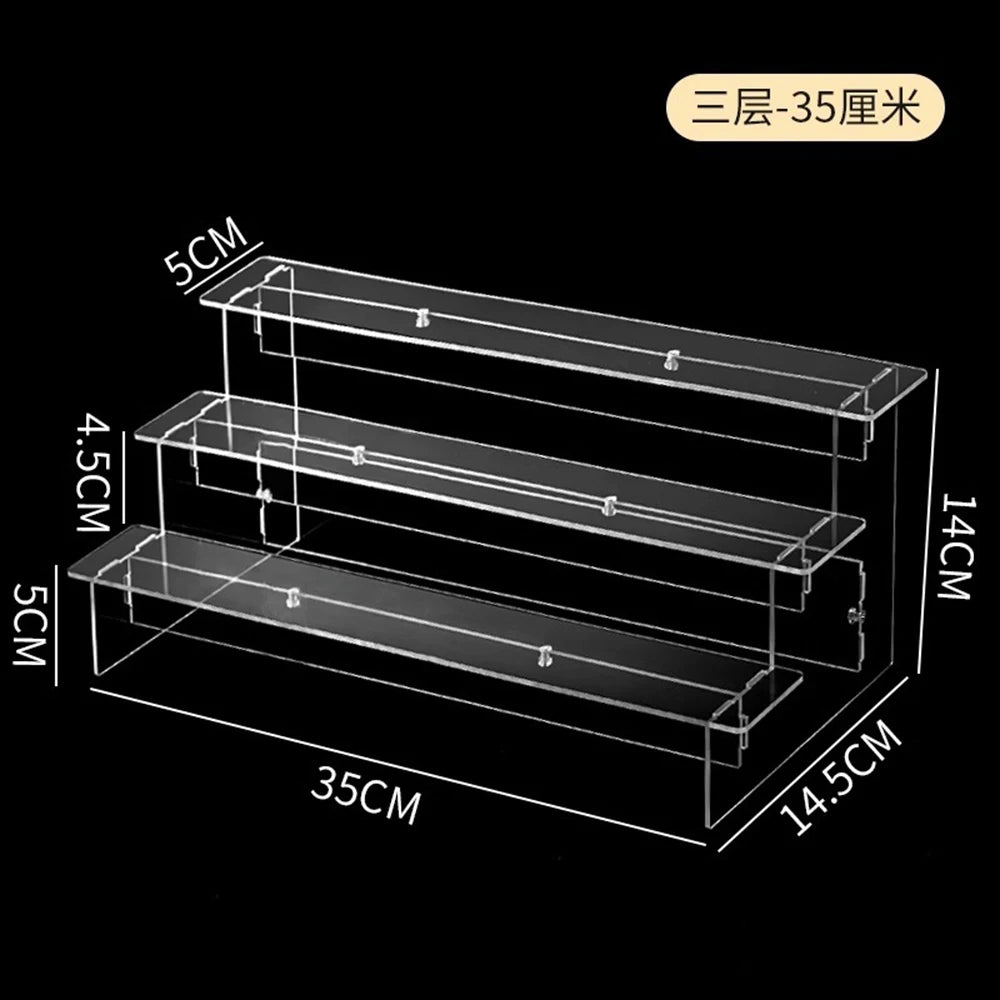 Clear Display Stand Figures Holder Blind Box Storage Perfume Cupcake Storage Shelf Organizer Jewellery Cosmetics Display Rack