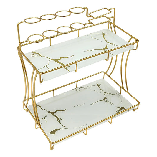 3 Tier Dresser/Bathroom Organizer Countertop Perfume Makeup Organizer Skincare Cosmetics Storage Display Rack, Vanity Tray Dress