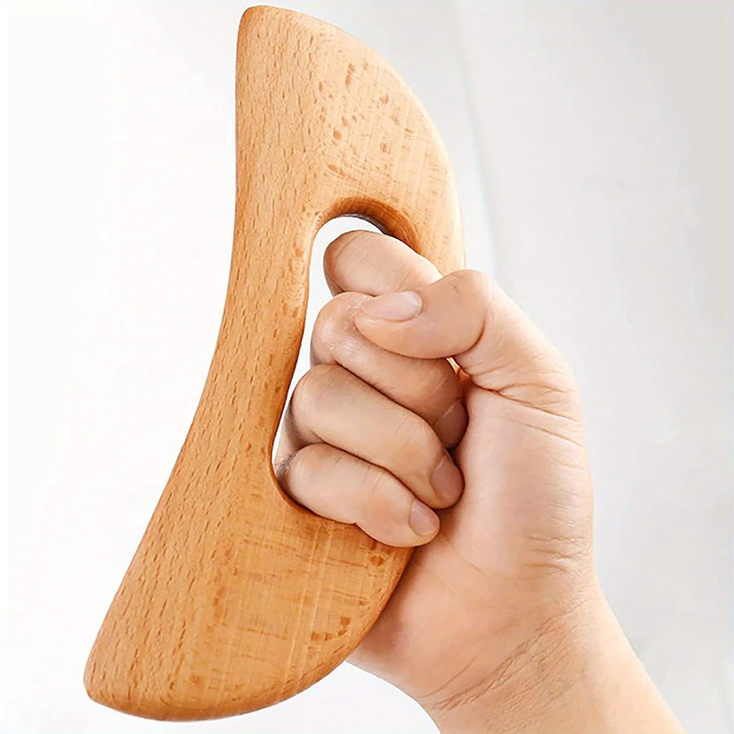 Wooden Gua Sha Tool for Body Massage - Natural Lymphatic & Muscle Comfort Sculpting Stick, Handheld Wood Therapy Tool for Home