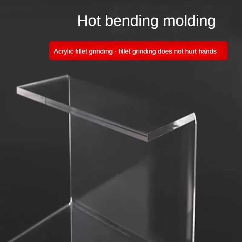 Clear Acrylic Shelf Desktop Display Cabinet Baffle Wardrobe Refrigerator Layered Partition Cosmetics Toy Perfume Storage Rack