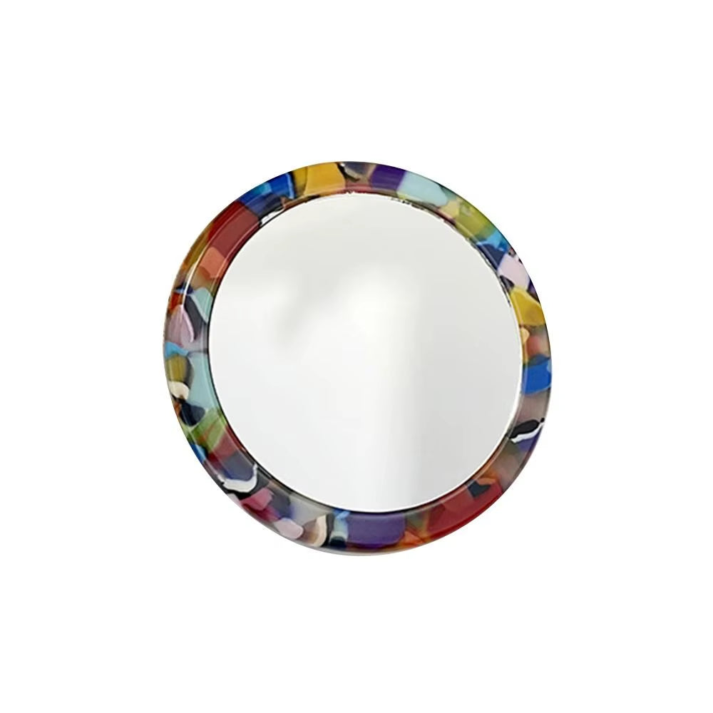 New Simple Acetate Mini round Mirror Makeup Mirror Cosmetic Vanity Mirror SPA Salon Compact Mirrors Portable Beauty Mirrors