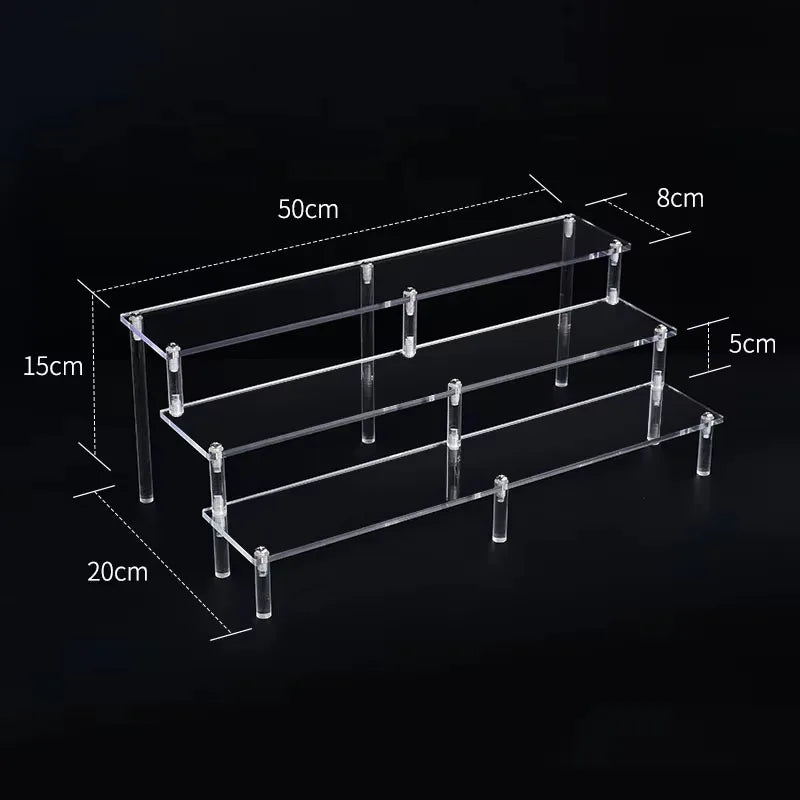 20-50Cm Acrylic Riser Display Riser Shelf for Figures Display Stand Display Cupcake Perfume Organizer Cologne Makeup Collection