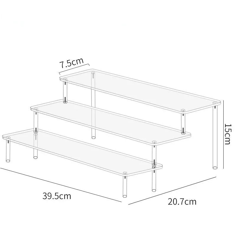 Acrylic Display Stand Ladder Shelf Hand-Made Figure Toy Animation Car Model Blind Box Perfume Storage Model Stand