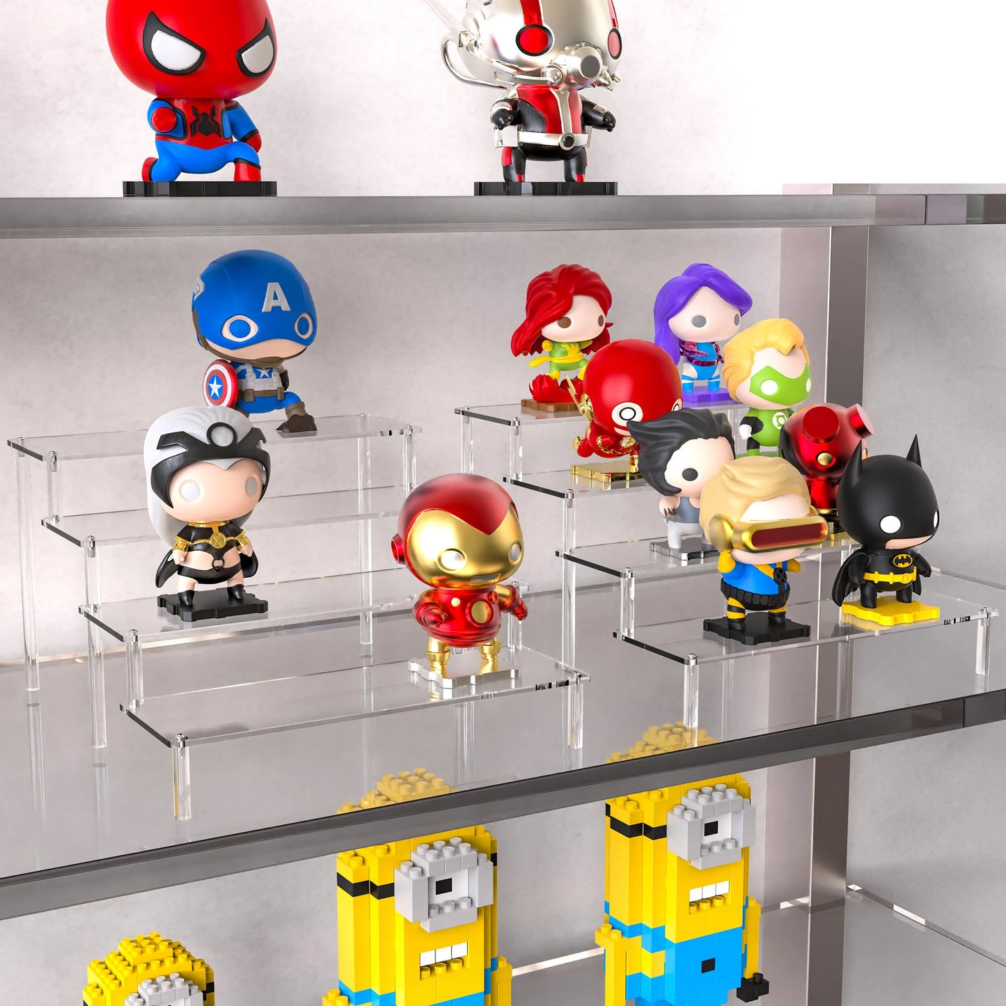 Acrylic Ladder Rack 1-5 Layer Ladder-Shaped Rack Blind Box Dessert Cake Storage Display Rack Perfume Jewelry Riser Display Rack