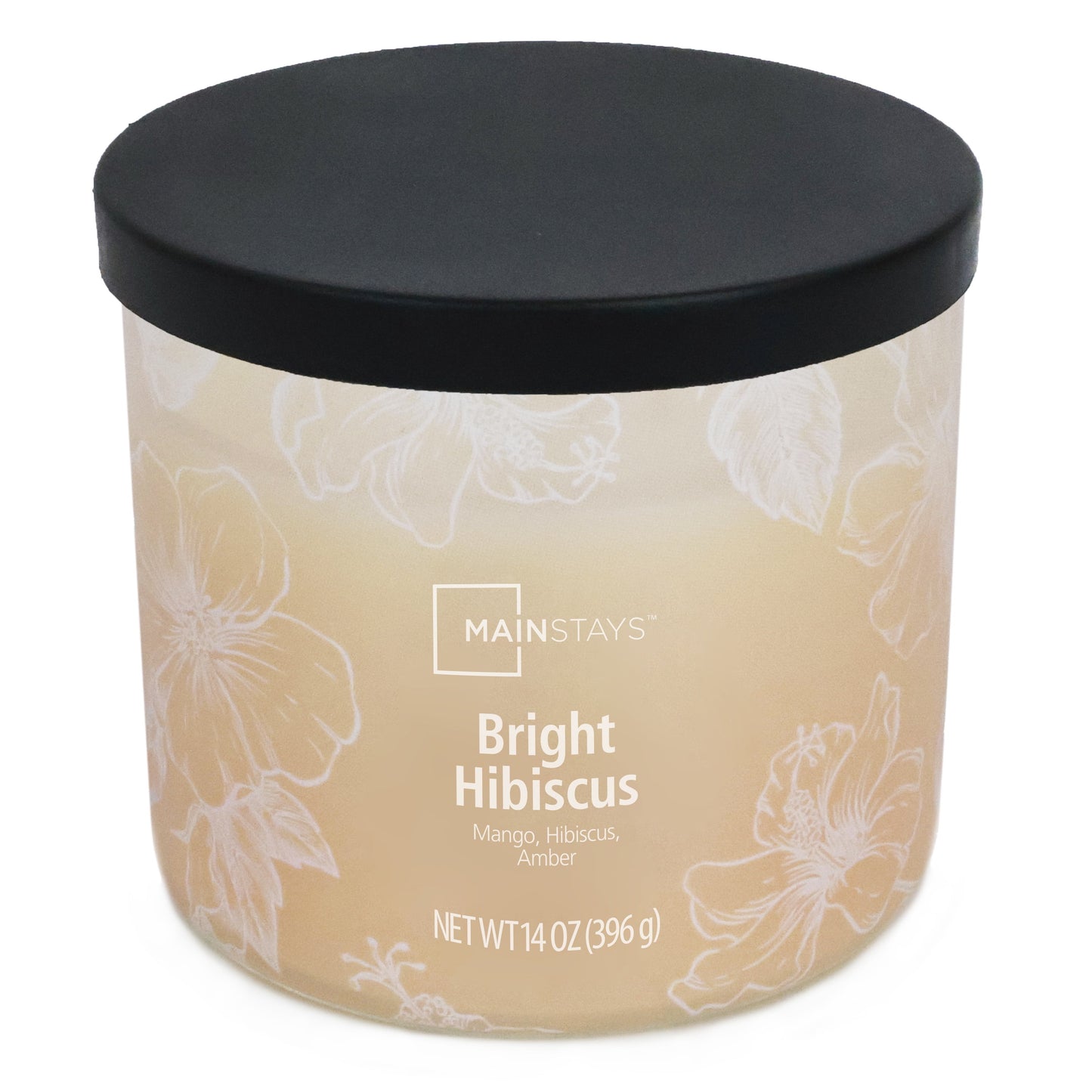 3-Wick Ombre Wrap Bright Hibiscus Scented Candle, 14 Oz