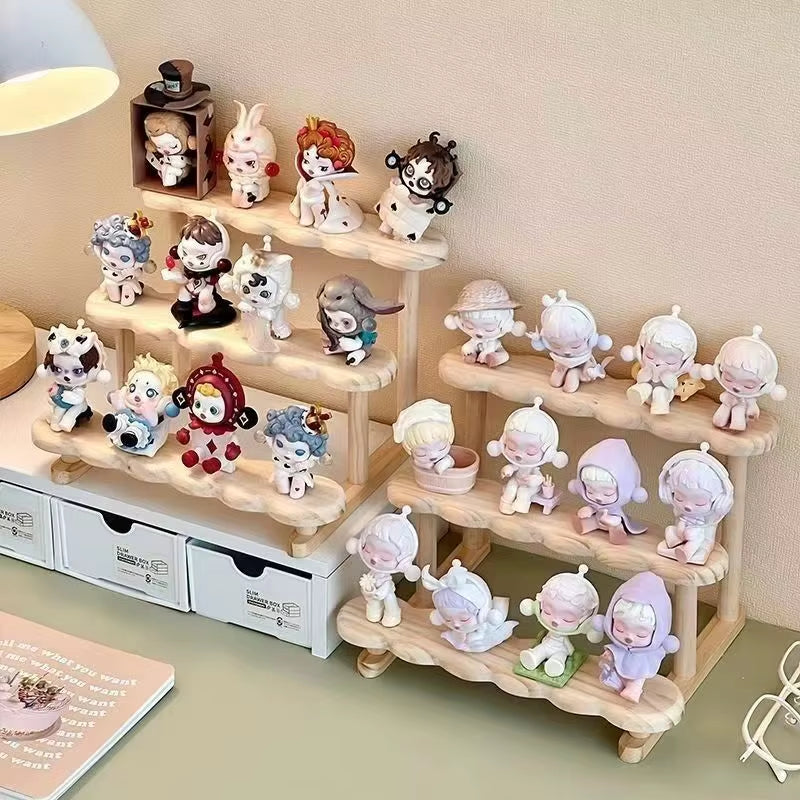 3 Tier Display Riser Stand Wooden Shelf for Perfume Organizer Perfume Display Shelf Figure Display Case Dolls Storage Rack