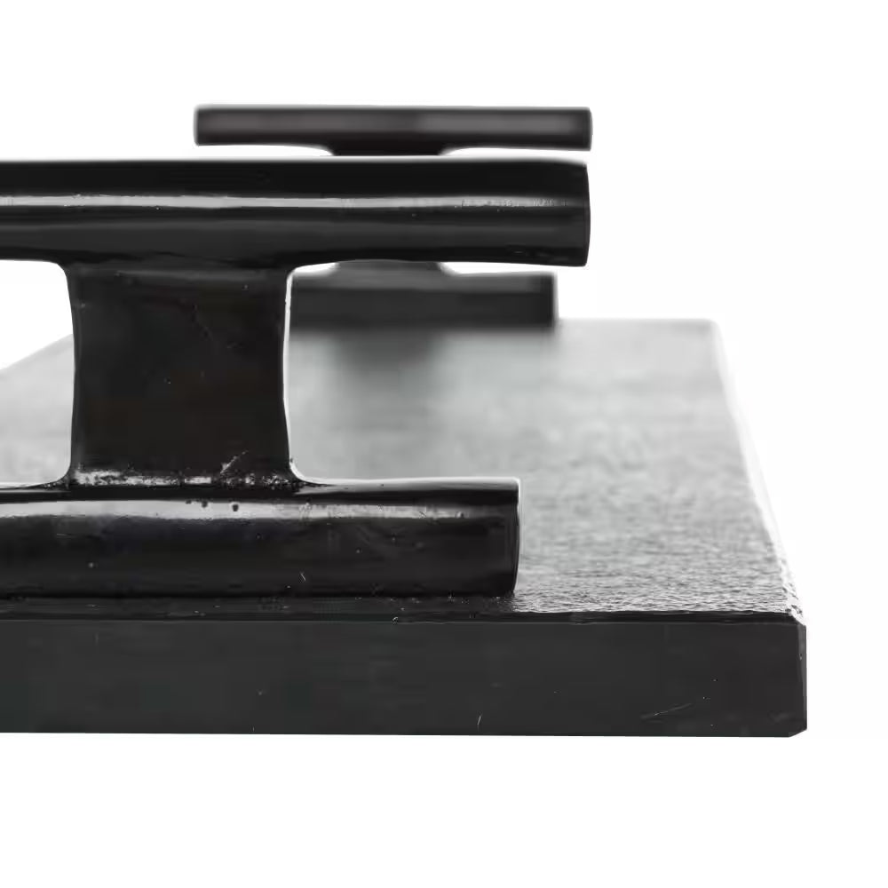 Black Marble Slim Textured Decorative Tray with Rod Handles (Set of 2)