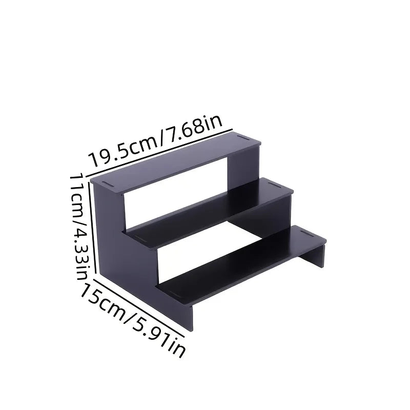 Acrylic Display Rack Shelf Embedded Desktop Rack Cosmetics Perfume Storage Cupcake Stand Space-Saving Countertop Finishing Racks
