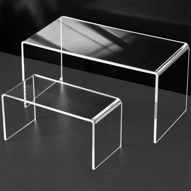 Clear Acrylic Shelf Desktop Display Cabinet Baffle Wardrobe Refrigerator Layered Partition Cosmetics Toy Perfume Storage Rack
