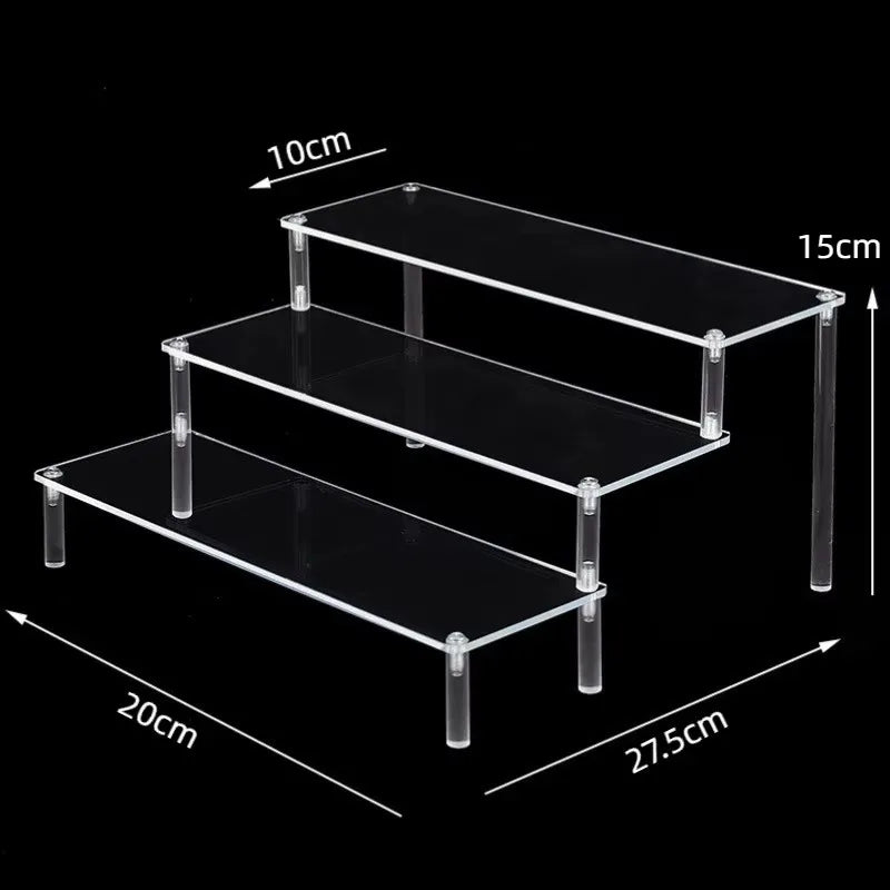 20-50Cm Acrylic Riser Display Riser Shelf for Figures Display Stand Display Cupcake Perfume Organizer Cologne Makeup Collection