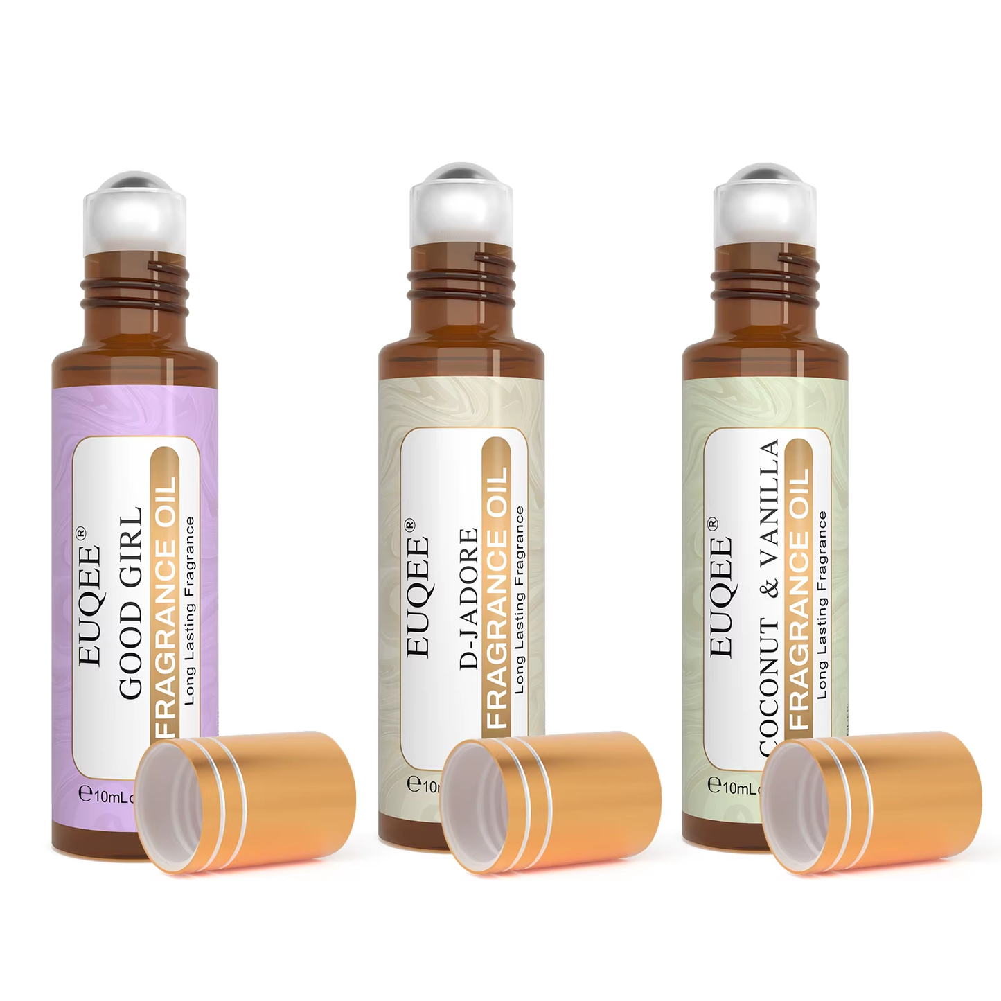 10Ml Women'S Roller Fragrance Oil-Coconut Vanilla Bubble Gum Bright Crystal Bombshell Midnight Rose Angel Aroma Oils