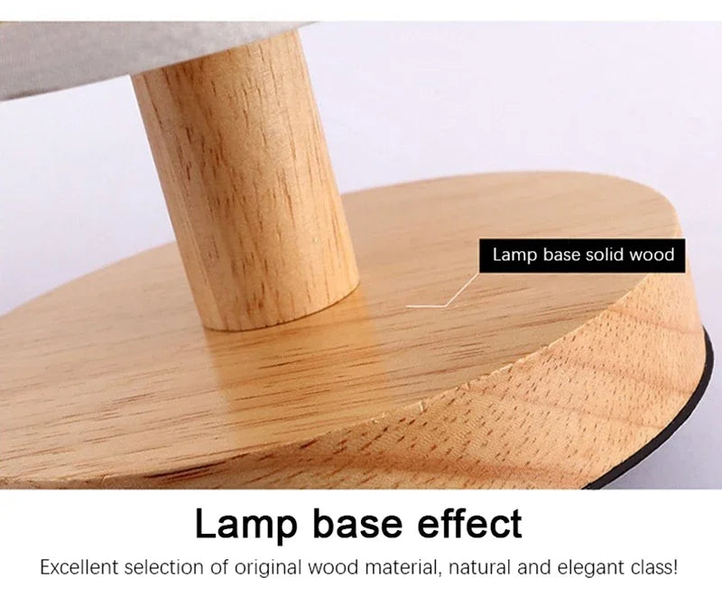 LED Table Lamps Simple Chinese Style Decoration Lamp Dimmable USB Plug Night Light Fabric Lampshade Bedroom Bedside Lighting