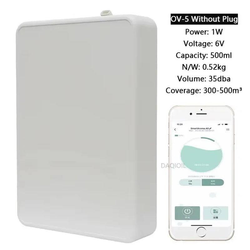 Bluetooth Smart Essential Oil Diffuser Professional Aroma Diffuser 500M³ Wall Mounted Scent Machine Electric Smell for Home
