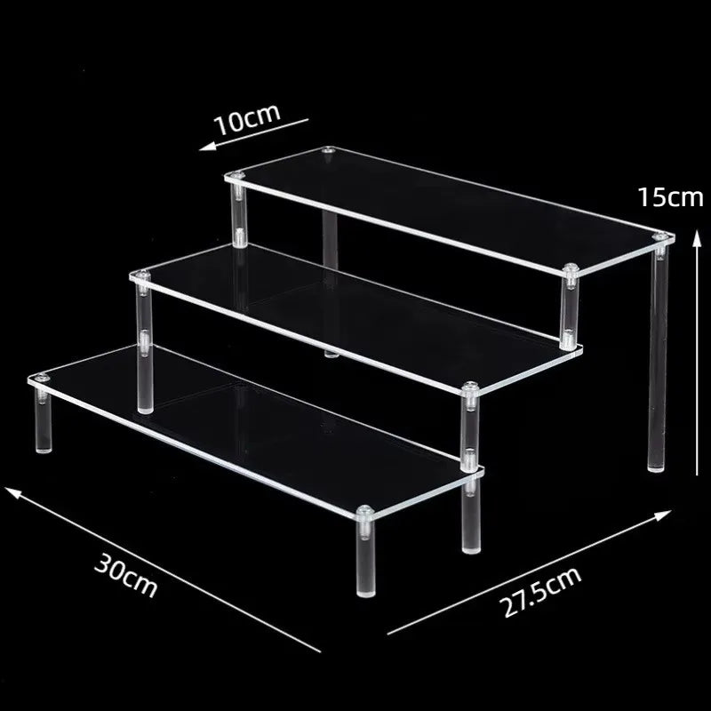 20-50Cm Acrylic Riser Display Riser Shelf for Figures Display Stand Display Cupcake Perfume Organizer Cologne Makeup Collection