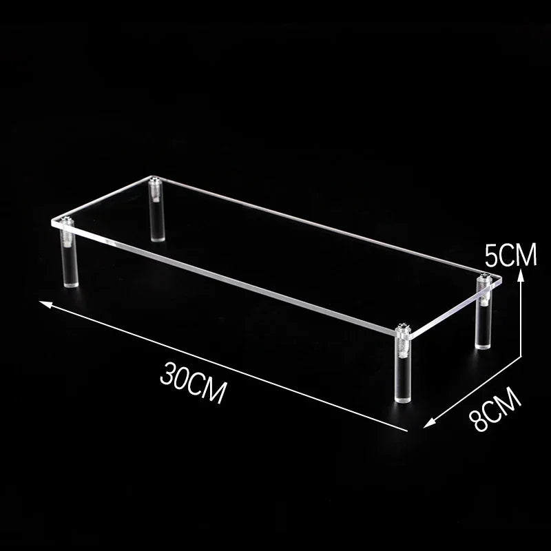 Acrylic Display Stand Transparent Ladder Shelf Doll Clay Figurine Animation Car Model Blind Box Perfume Storage Model Stand