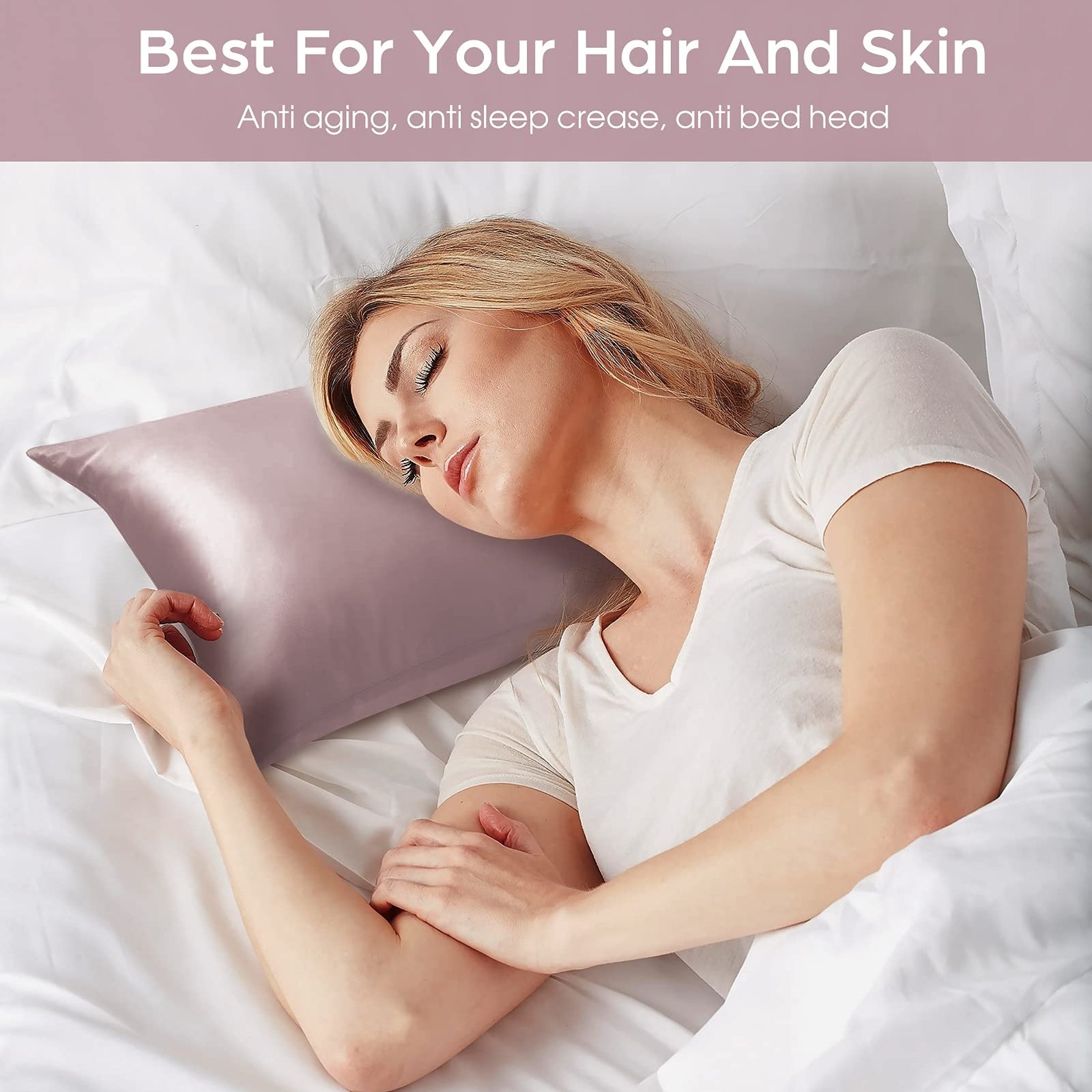 Silk Pillowcase for Hair and Skin 2 Pack 100% Mulberry Silk Pillowcase 25 Momme.