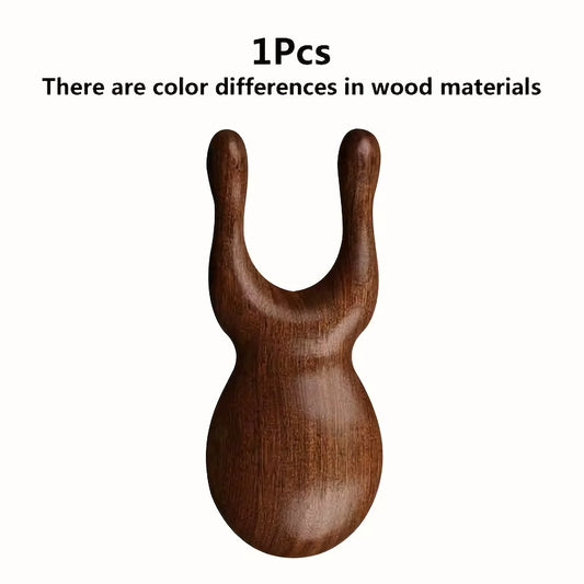 Wooden Gua Sha Facial Tools Head Massager Sandalwood Wood Massage Tool for Face Nose Eye Wood Massage Acupressur Tools