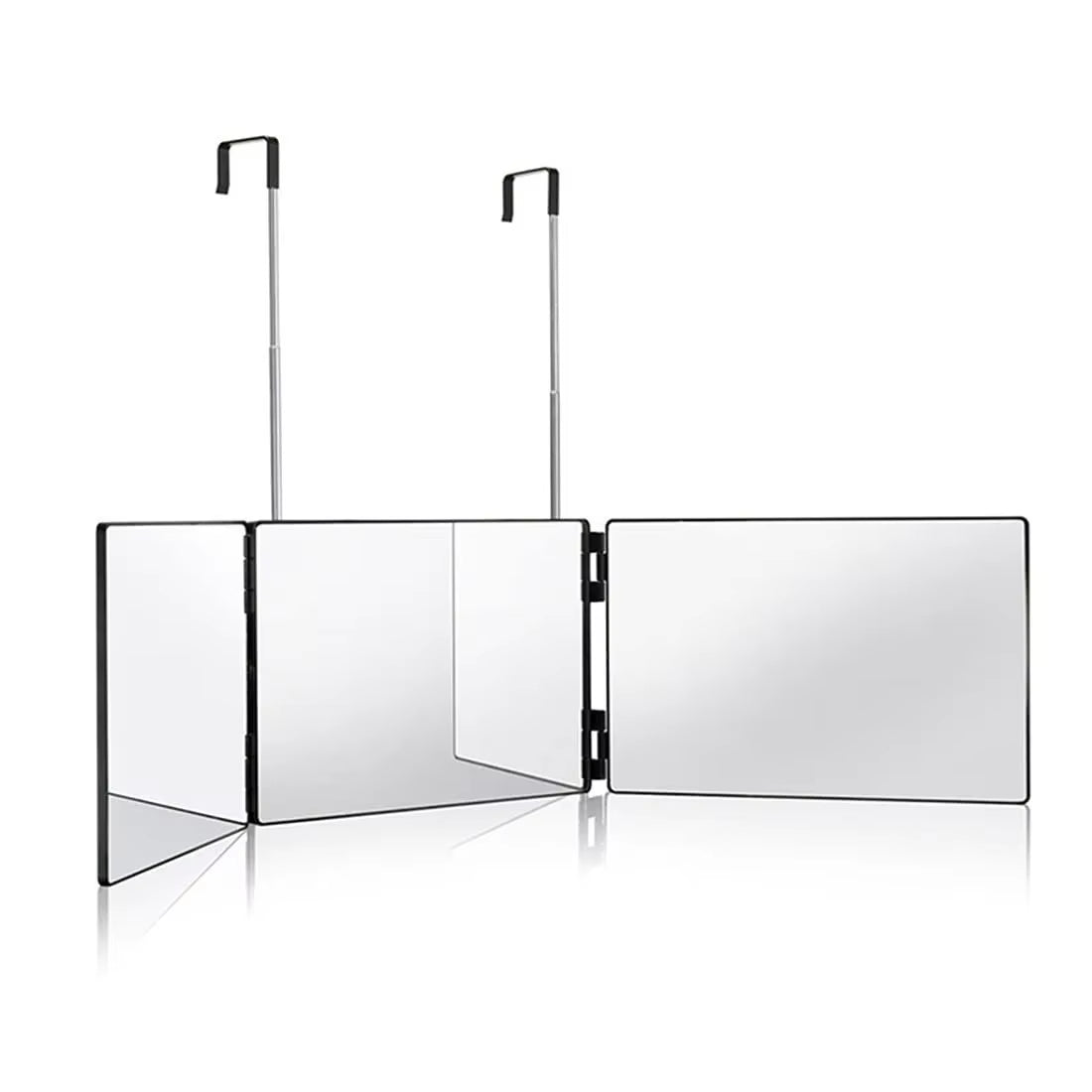 White Retractable Adjustable Hanging Three Mirrors Makeup Folding Three Mirrors Three Fold Mirror Spot Portable Cosmetic