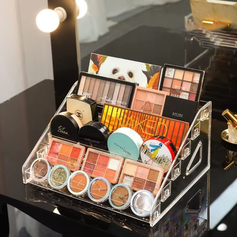 Transparent Storage Box Makeup Organizer Cosmetic Display Case Jewelry Hairpin Organizer Desktop Holder Clear Makeup Organizers