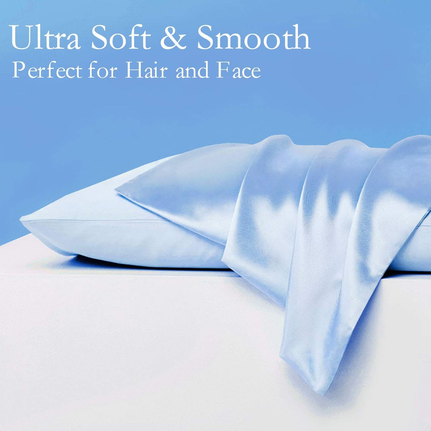 JOGJUE Silk Pillowcase for Hair and Skin 2 Pack 100% Mulberry Silk Bed