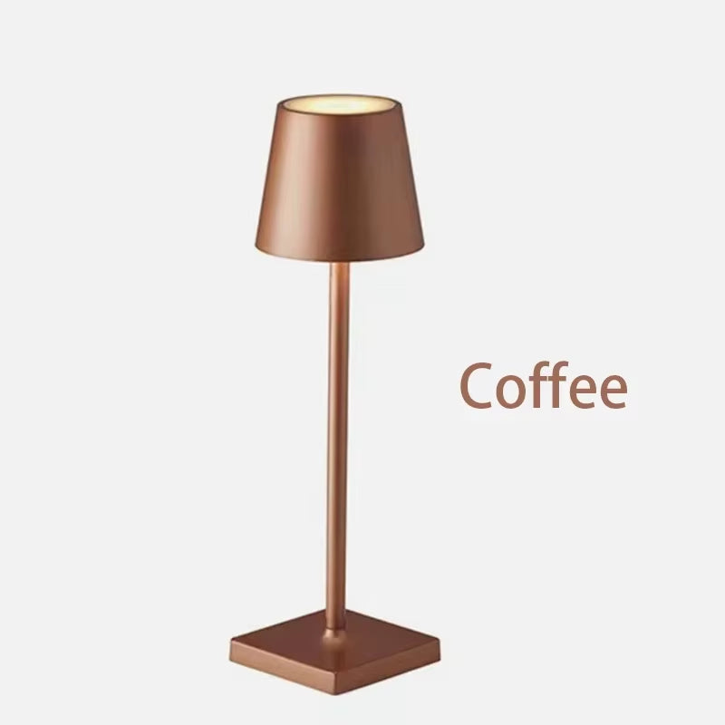 3 Color Temperature LED Eye Protection Table Lamp Stepless Dimming Touch Control Rechargeable Batter for Living Room Dining Room
