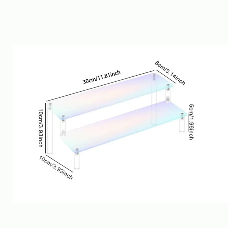 Clear Acrylic Display Stand for Anime Figures Cupcake Shelf Organizer Desserts Holder Jewels Display Risers Stand Perfume Stand