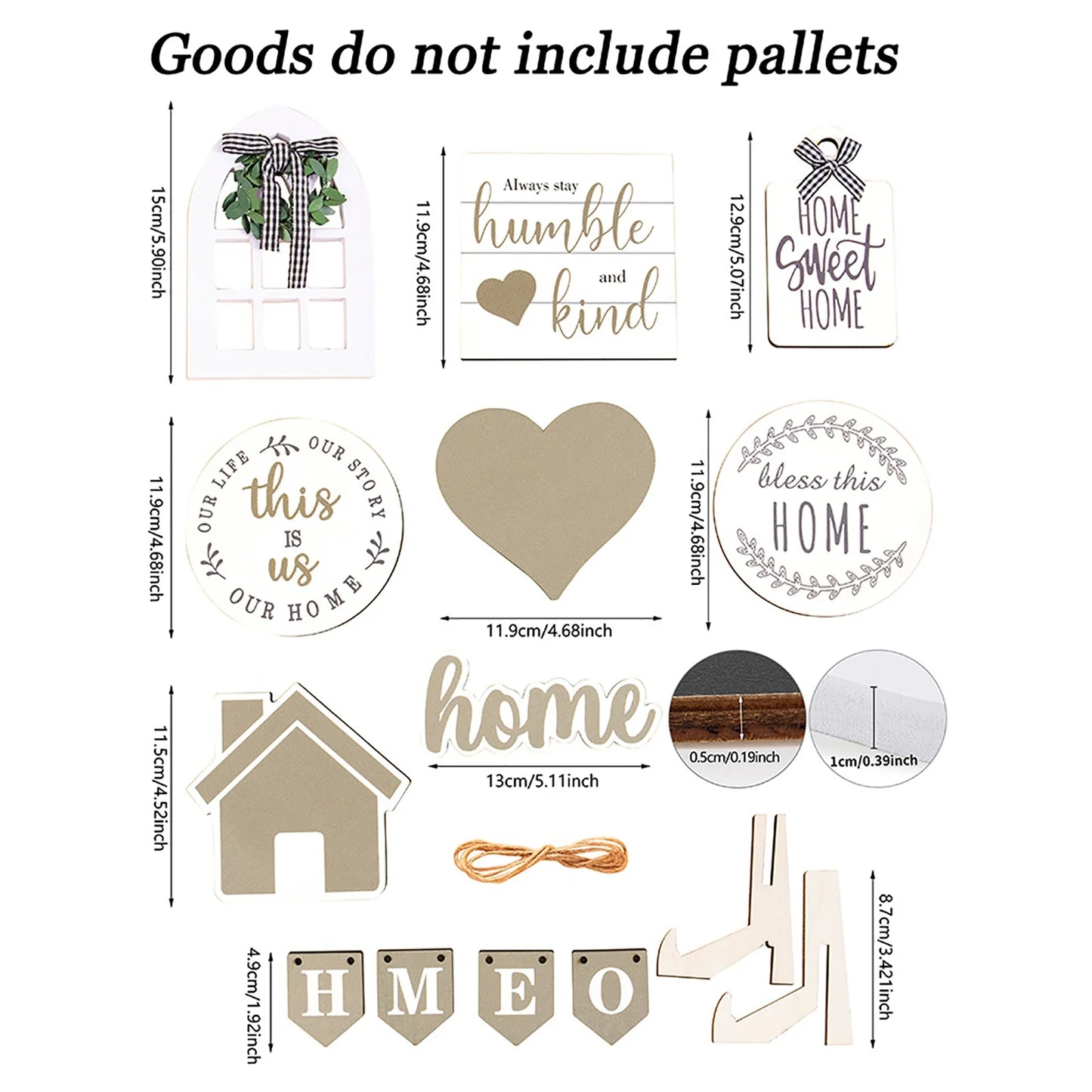 12PCS Farmhouse Tiered Tray Decor Set Sweet Home Tiered Tray Decorations Home Rustic Wooden Signs Decorative Farmhouse Kitchen Table Decor for Dining Room Country Summer Shelf Centerpiece Gift