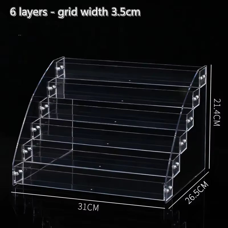 Transparent Acrylic Perfume Display Rack Multi-Layer Nail Polish Storage Rack Ladder Desktop Toy Display Rack Shop Display Tool