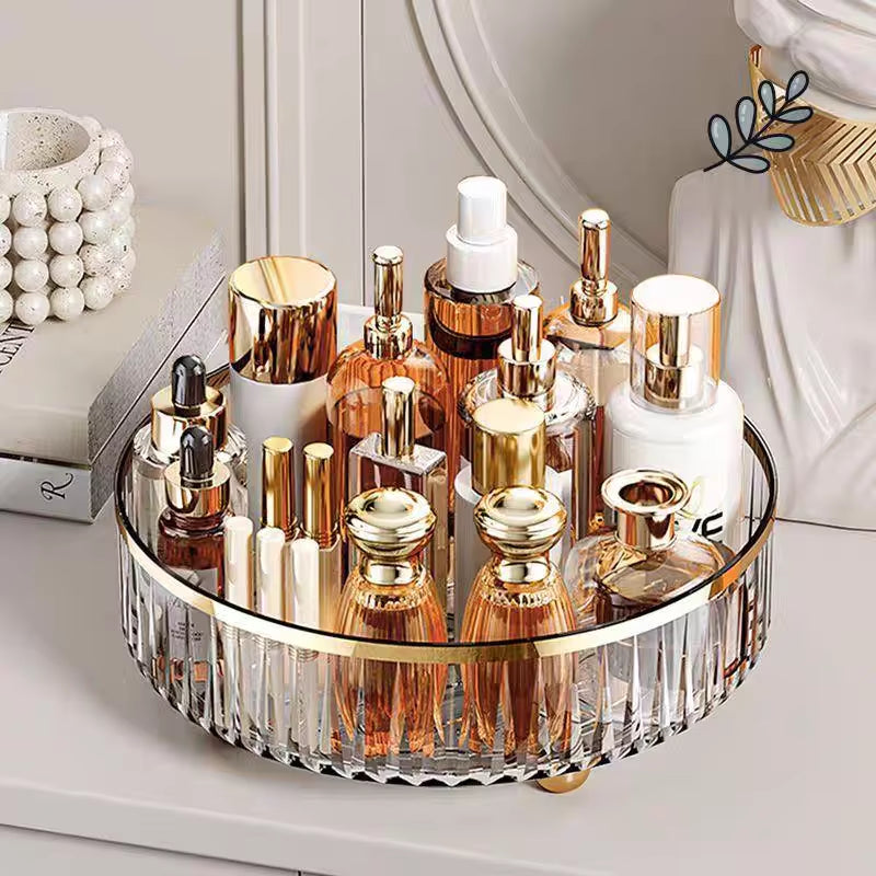 New Transparent Makeup Organizers with 360 Degree Rotation Storage Shelf Cosmetic Storage Box Bathroom Organizer Home Storage